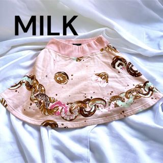 ミルク　ドーナツ柄　ミニスカート　Ｍサイズ　MILK フレアミニ