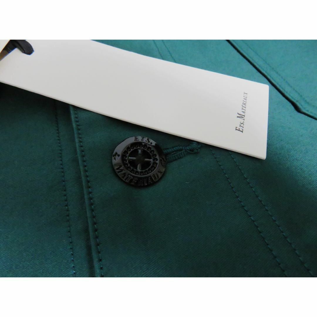 ETS. MATERIAUX モールスキン フレンチ カバーオール 1 グリーン メンズのジャケット/アウター(カバーオール)の商品写真