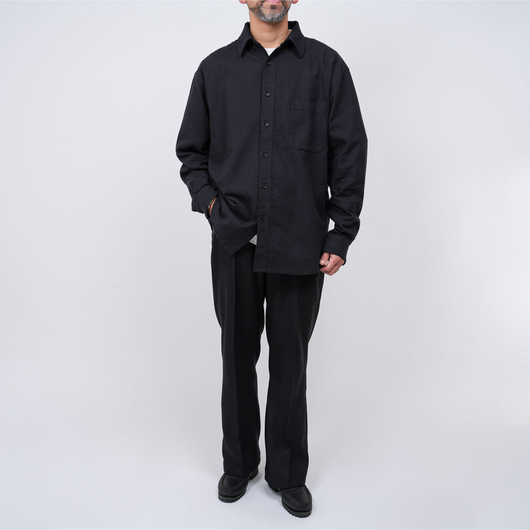 Ron Herman(ロンハーマン)のXL OVY Soft Flannel Wide Shirts black メンズのトップス(シャツ)の商品写真