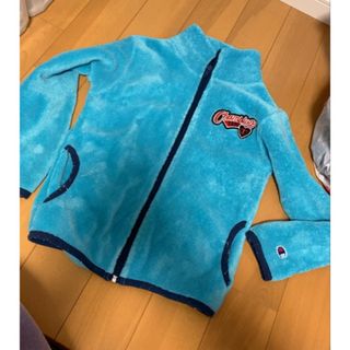 Champion - チャンピオン水色ロゴが可愛いふわふわあったか合わせやすいファージップ上着140