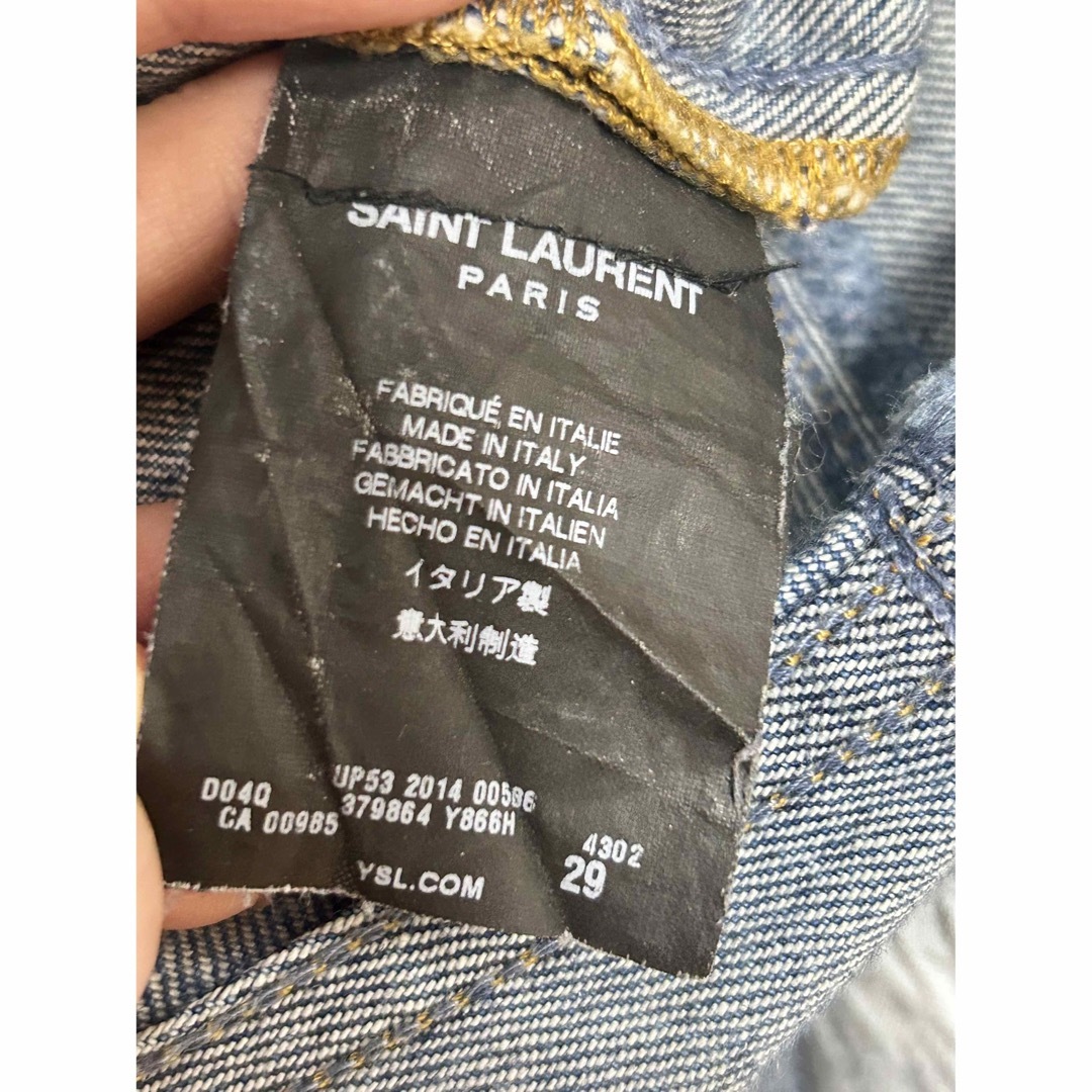 Saint Laurent(サンローラン)のジャンク サンローラン パリ 15SS クラッシュスキニーデニム 29 エディ期 メンズのパンツ(デニム/ジーンズ)の商品写真