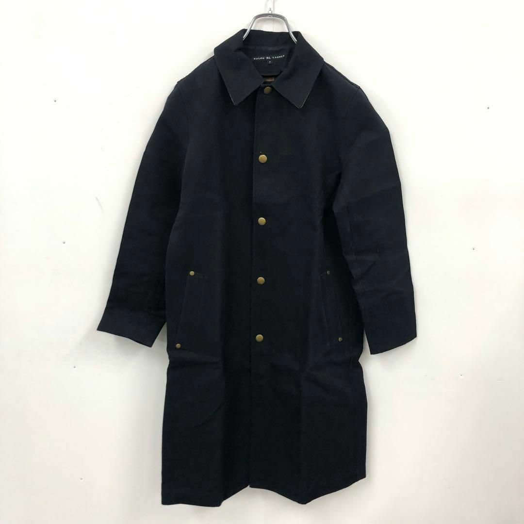 Ralph Lauren(ラルフローレン)の【送料無料】RALPH LAUREN ステンカラーコート size7 ブラック レディースのジャケット/アウター(ロングコート)の商品写真