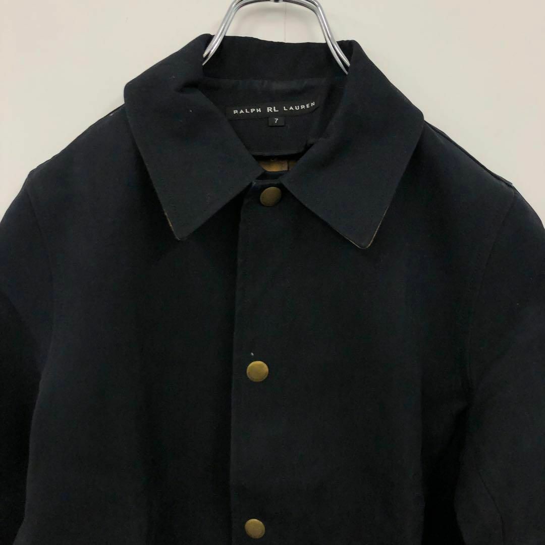 Ralph Lauren(ラルフローレン)の【送料無料】RALPH LAUREN ステンカラーコート size7 ブラック レディースのジャケット/アウター(ロングコート)の商品写真