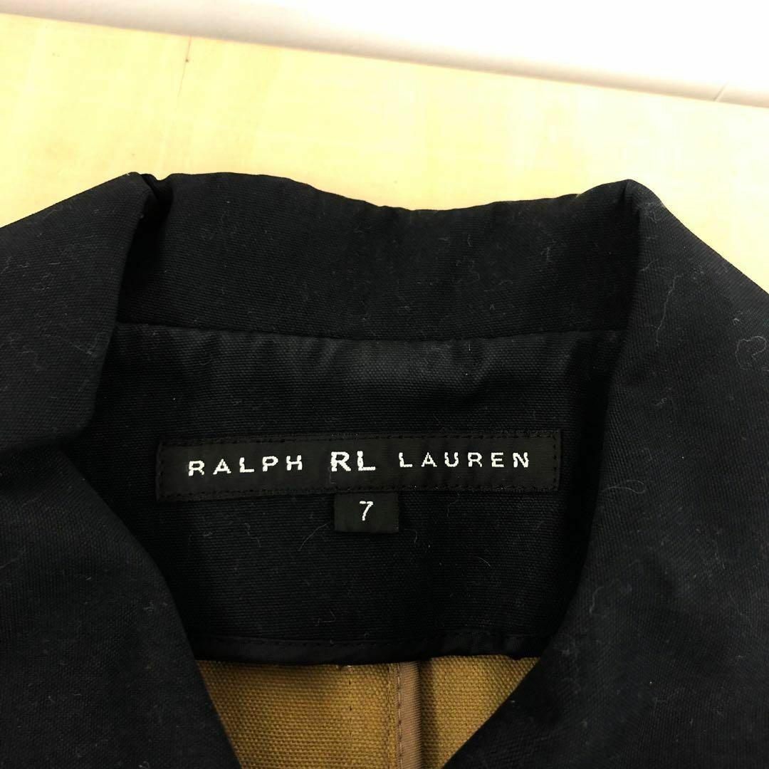 Ralph Lauren(ラルフローレン)の【送料無料】RALPH LAUREN ステンカラーコート size7 ブラック レディースのジャケット/アウター(ロングコート)の商品写真