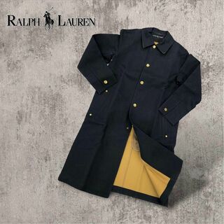 【送料無料】RALPH LAUREN ステンカラーコート size7 ブラック