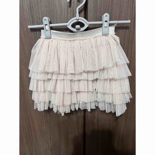 エイチアンドエム(H&M)のZARA ザラ　140 チュール　スカート　暗めサーモンピンク(スカート)