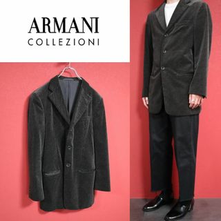 アルマーニ(Armani)の【モード】ARMANI COLLEZIONI ベロア テーラードジャケット(テーラードジャケット)