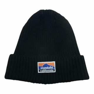 スタンダードカリフォルニア(STANDARD CALIFORNIA)のSTANDARD CALIFORNIA スタンダードカリフォルニア 帽子 SD tech dry watch cap テック ドライ リブ ワッチ キャップ ニット帽 ビーニー ブラック系【中古】(その他)