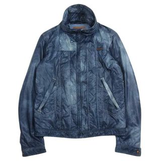 ディーゼル(DIESEL)のDIESEL ディーゼル デニムプリント 転写 ナイロン ジャケット インディゴブルー系 S【中古】(その他)