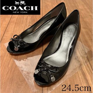 COACH - 未使用 コーチ パンプス オープントゥ ビット シグネチャー ...