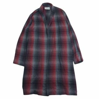 ワコマリア(WACKO MARIA)のWACKO MARIA ワコマリア 19SS OMBRAY CHECK GOWN COAT オンブレ レーヨン ガウンコート レッド系 M【中古】(その他)