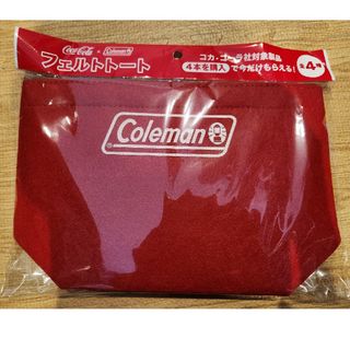 コカコーラ(コカ・コーラ)の非売品　Coleman　フェルトトート　赤　新品　コールマン　コカ・コーラ(ノベルティグッズ)