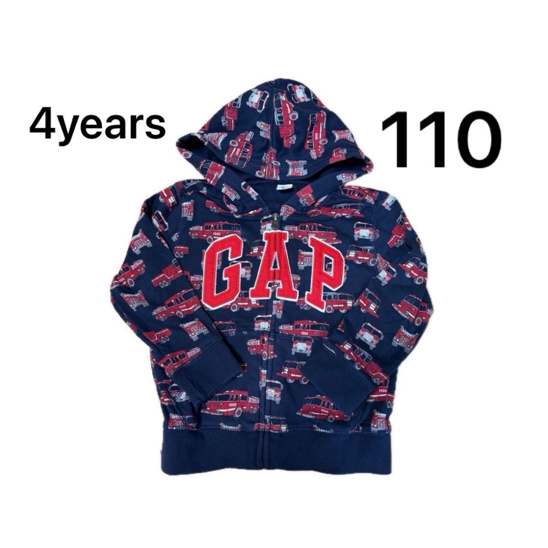 GAP Kids(ギャップキッズ)の【GAP 4years 110 】パーカー　消防車　ネイビー　紺　赤　 キッズ/ベビー/マタニティのキッズ服男の子用(90cm~)(ジャケット/上着)の商品写真