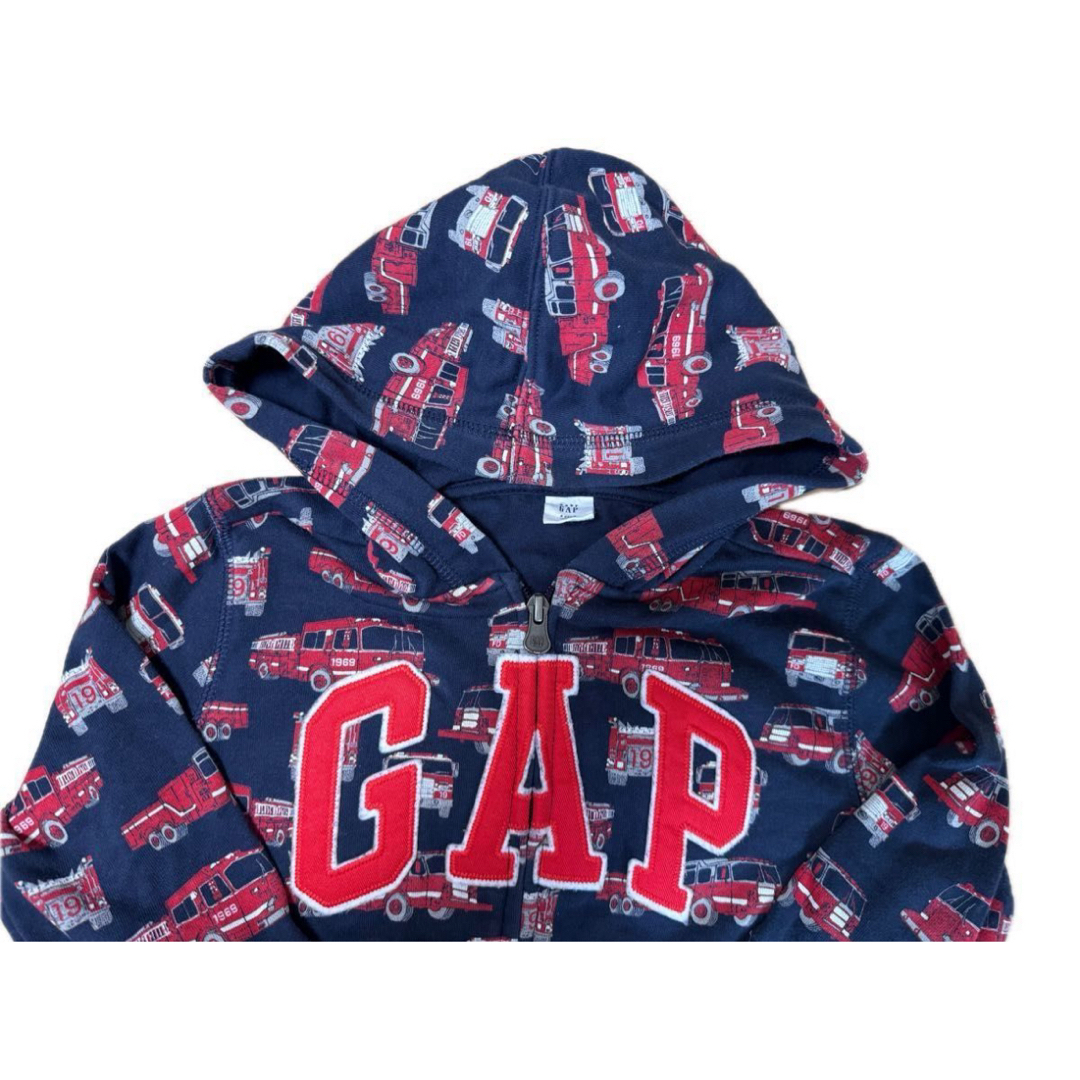 GAP Kids(ギャップキッズ)の【GAP 4years 110 】パーカー　消防車　ネイビー　紺　赤　 キッズ/ベビー/マタニティのキッズ服男の子用(90cm~)(ジャケット/上着)の商品写真