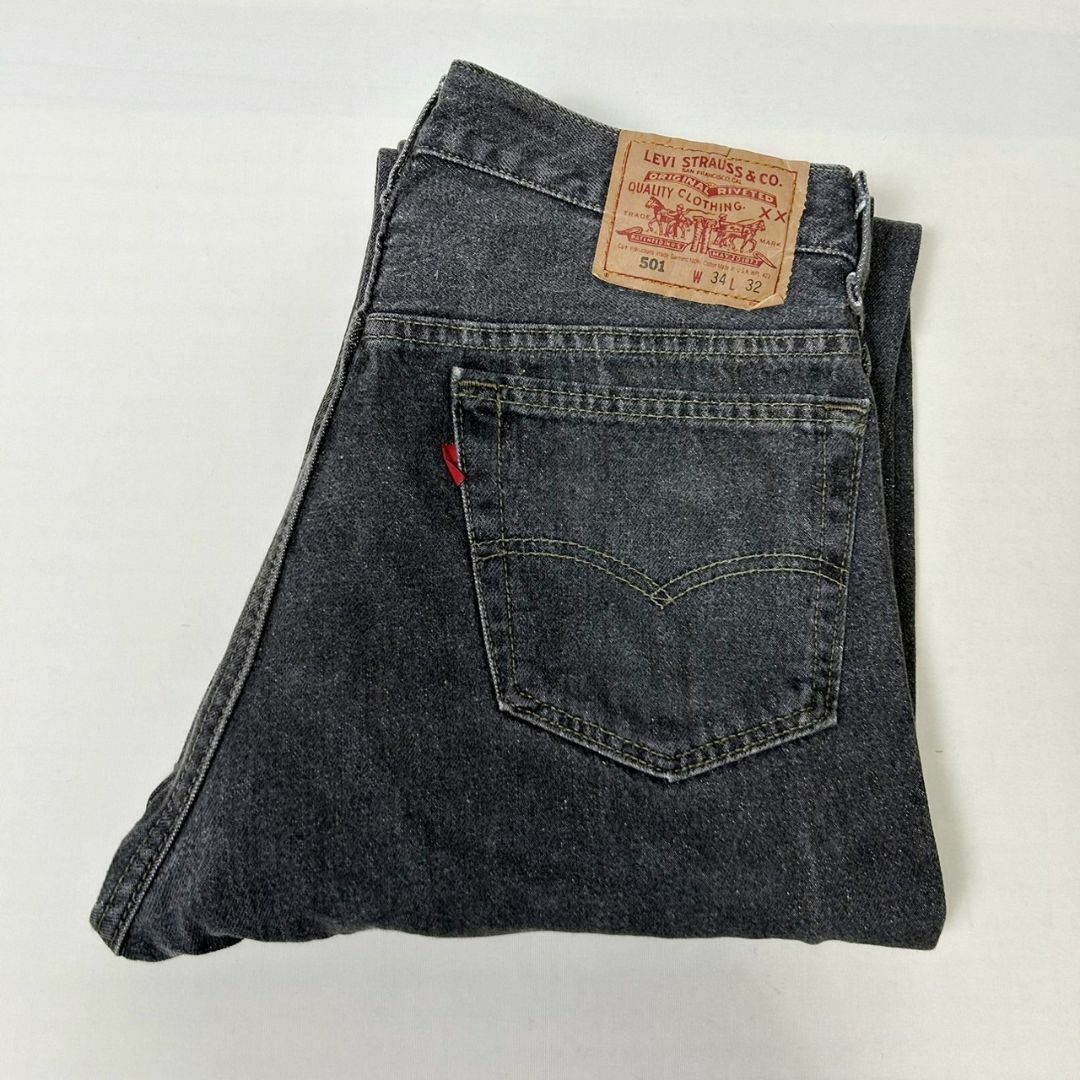 90s Levis 501 0658 ブラック デニム 先染め vintage