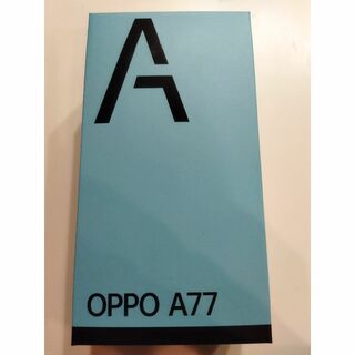 オッポ(OPPO)の【新品未使用】oppo A77 ブルー　simロック無し(スマートフォン本体)