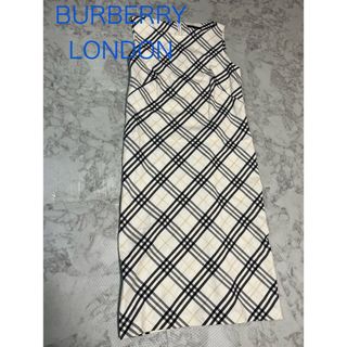 バーバリー(BURBERRY)の美品　BURBERRY LONDON ワンピース　ノバチェック　L ノースリーブ(ひざ丈ワンピース)