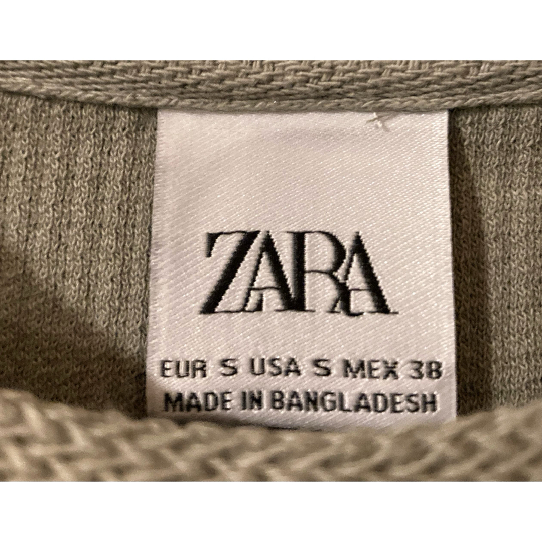 ZARA(ザラ)の【ZARA ザラ メンズ】ワッフル 長袖 カットソー S size カーキ レディースのトップス(カットソー(長袖/七分))の商品写真