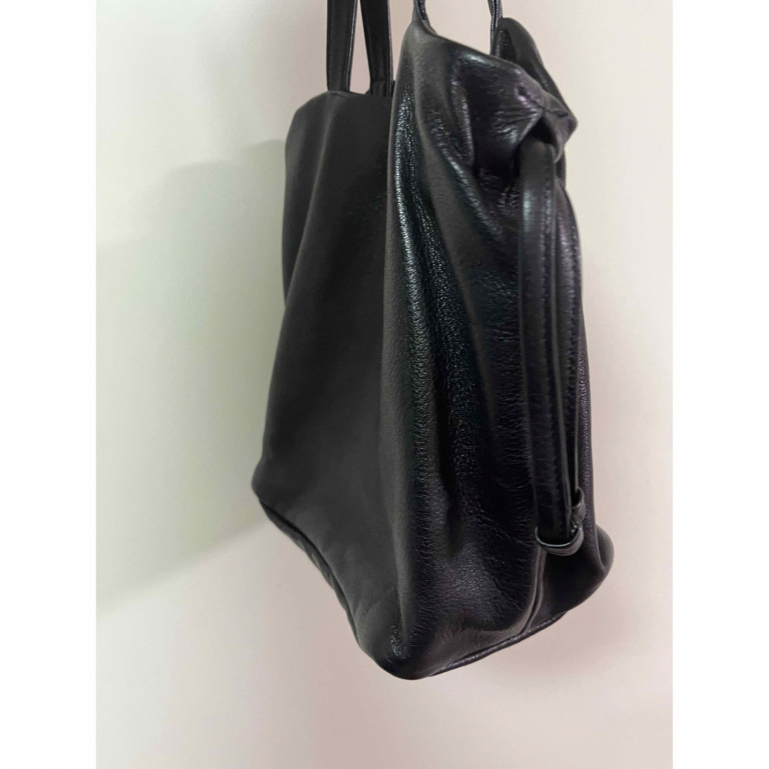 ampersand(アンパサンド)の希少　レア　アンパサンド　レザートートバッグ　ショルダー　ブラック　巾着　黒 レディースのバッグ(ショルダーバッグ)の商品写真
