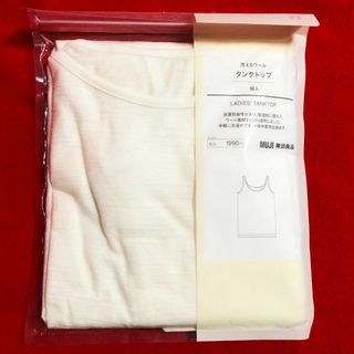 ムジルシリョウヒン(MUJI (無印良品))の無印良品☆洗えるウールタンクトップ婦人用Mサイズ：オフ白／バスト80～86㎝(タンクトップ)