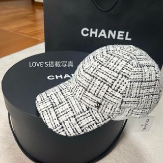 CHANEL - CHANEL 2023秋冬新作 ツイードスパンコールキャップ　新品未使用