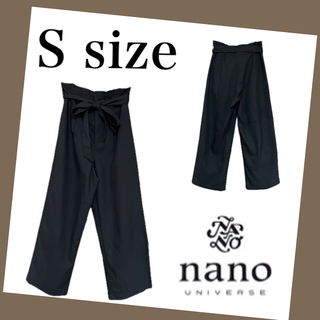 ナノユニバース(nano・universe)の【nano universe】ロングブラックリボンパンツ(ロングスカート)