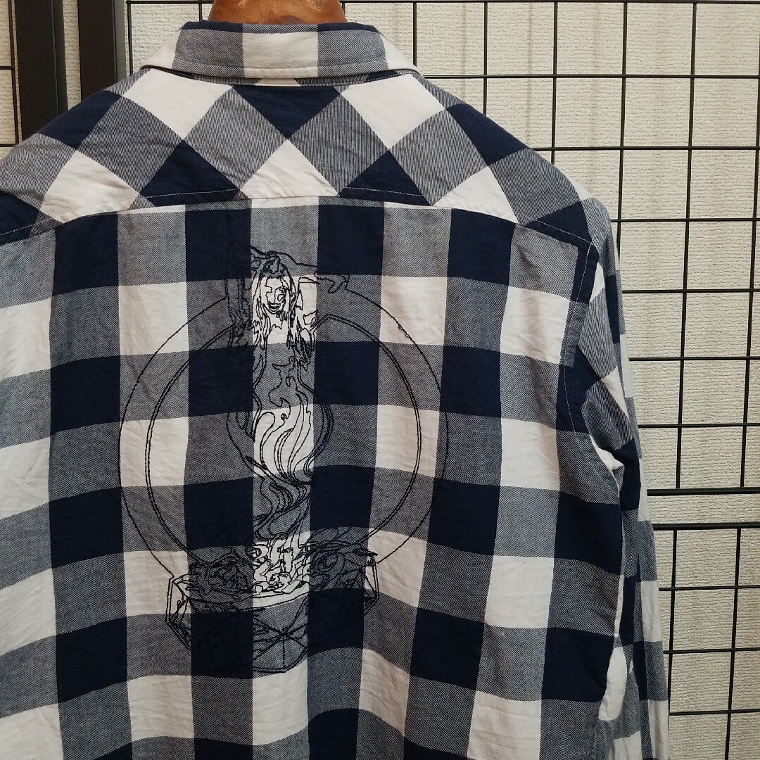 Back Channel(バックチャンネル)のBKCNL Girl Embroidery L/S Check Shirts メンズのトップス(シャツ)の商品写真