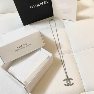 シャネル(CHANEL)の【極美品】CHANEL バケット ラインストーン クリスタル ネックレス ジミン(ネックレス)