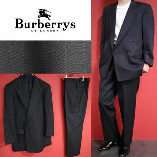 バーバリー(BURBERRY)の【極美品】Burberrys 90s ダブル仕様 ストライプ セットアップ(セットアップ)