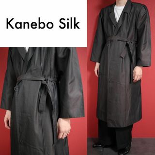 カネボウ(Kanebo)の【モード】Kanebo Silk ステッチデザイン ベルト付き ロングコート(ロングコート)