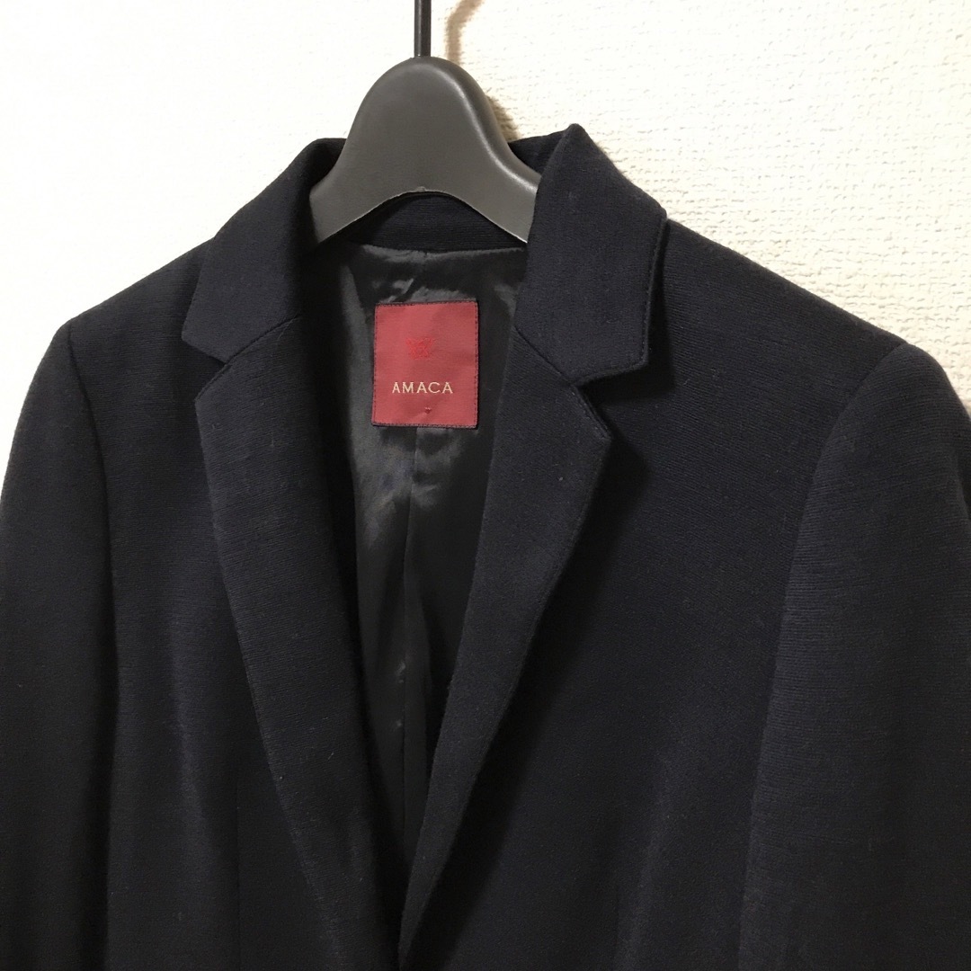 AMACA(アマカ)のアマカ　ウールジャケット　38サイズ レディースのジャケット/アウター(テーラードジャケット)の商品写真