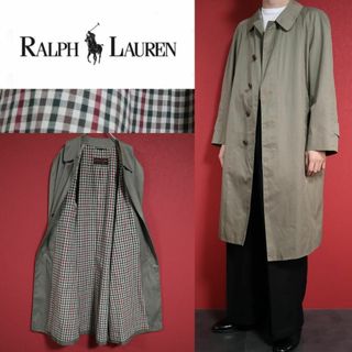 ラルフローレン(Ralph Lauren)の【希少】CHAPS RALPH LAUREN 裏地チェック柄 ステンカラーコート(ステンカラーコート)