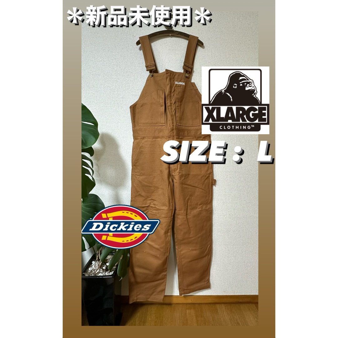 XLARGE(エクストララージ)の※プロフ必読★新品★【XLARGE× Dickies】コラボ オーバーオール L メンズのパンツ(サロペット/オーバーオール)の商品写真