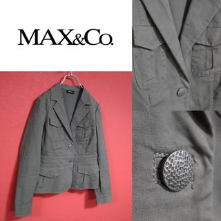 マックスアンドコー(Max & Co.)の【美品】MAX＆Co. ボタンデザイン ステッチ加工 テーラードジャケット(テーラードジャケット)