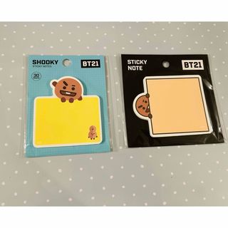 ビーティーイシビル(BT21)のBTS BT21 SHOOKY 付箋 2点セット(ノート/メモ帳/ふせん)