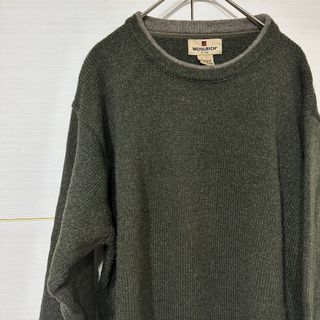 ウールリッチ(WOOLRICH)のwoolrich カーキ　ウールセーター　Mサイズ(ニット/セーター)