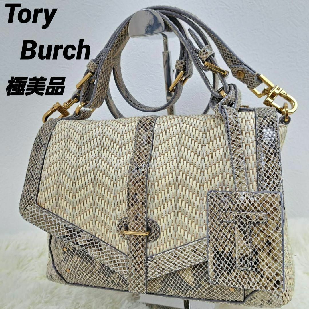 【極美品】ToryBurch　トリーバーチ　ショルダーバッグ　2way　パイソン