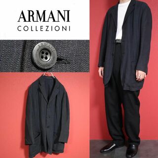 アルマーニ(Armani)の【モード】ARMANI COLLEZIONI ロゴボタン オーバーサイズ コート(テーラードジャケット)