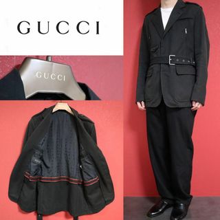 グッチ(Gucci)の【モード/ハンガー付き】GUCCI シェリーライン ベルト付き ジャケット(テーラードジャケット)