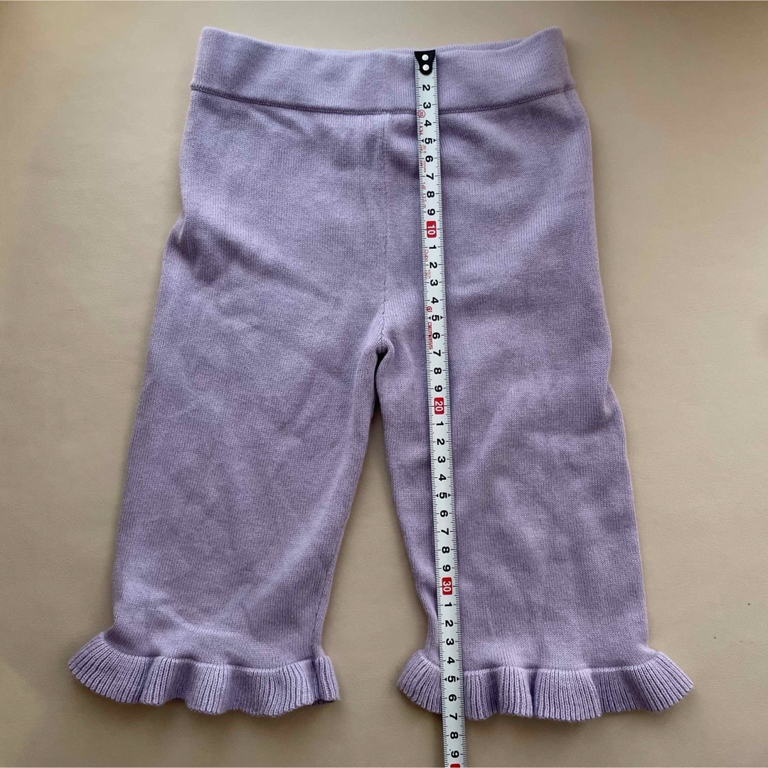 GROWN ニットパンツ　パープル　サイズ1 キッズ/ベビー/マタニティのベビー服(~85cm)(パンツ)の商品写真