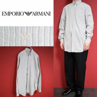 エンポリオアルマーニ(Emporio Armani)の【希少ヴィンテージ】EMPORIO ARMANI ワンポイント ストライプシャツ(シャツ)