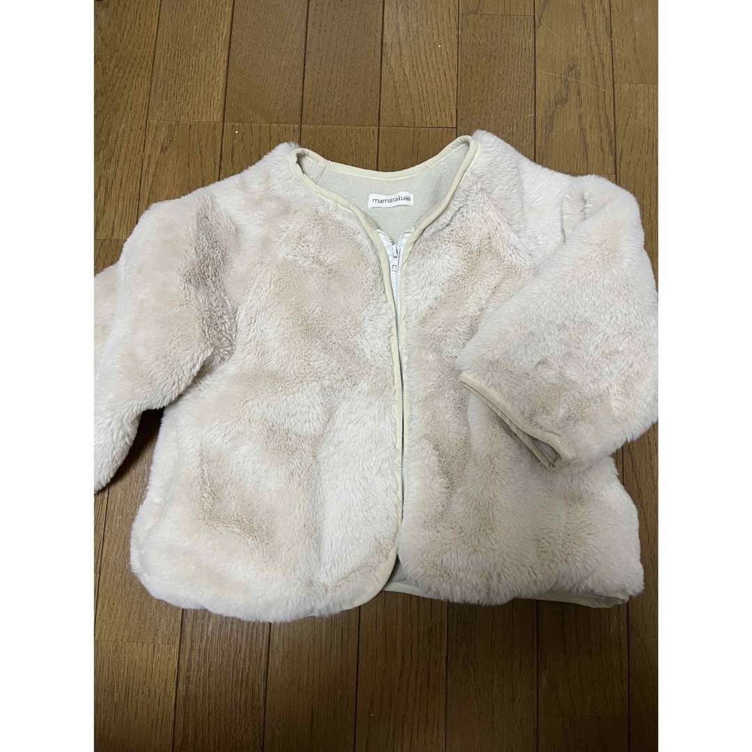 バースデイ(バースデイ)のmamaraku 95 ファーアウター キッズ/ベビー/マタニティのキッズ服女の子用(90cm~)(ジャケット/上着)の商品写真