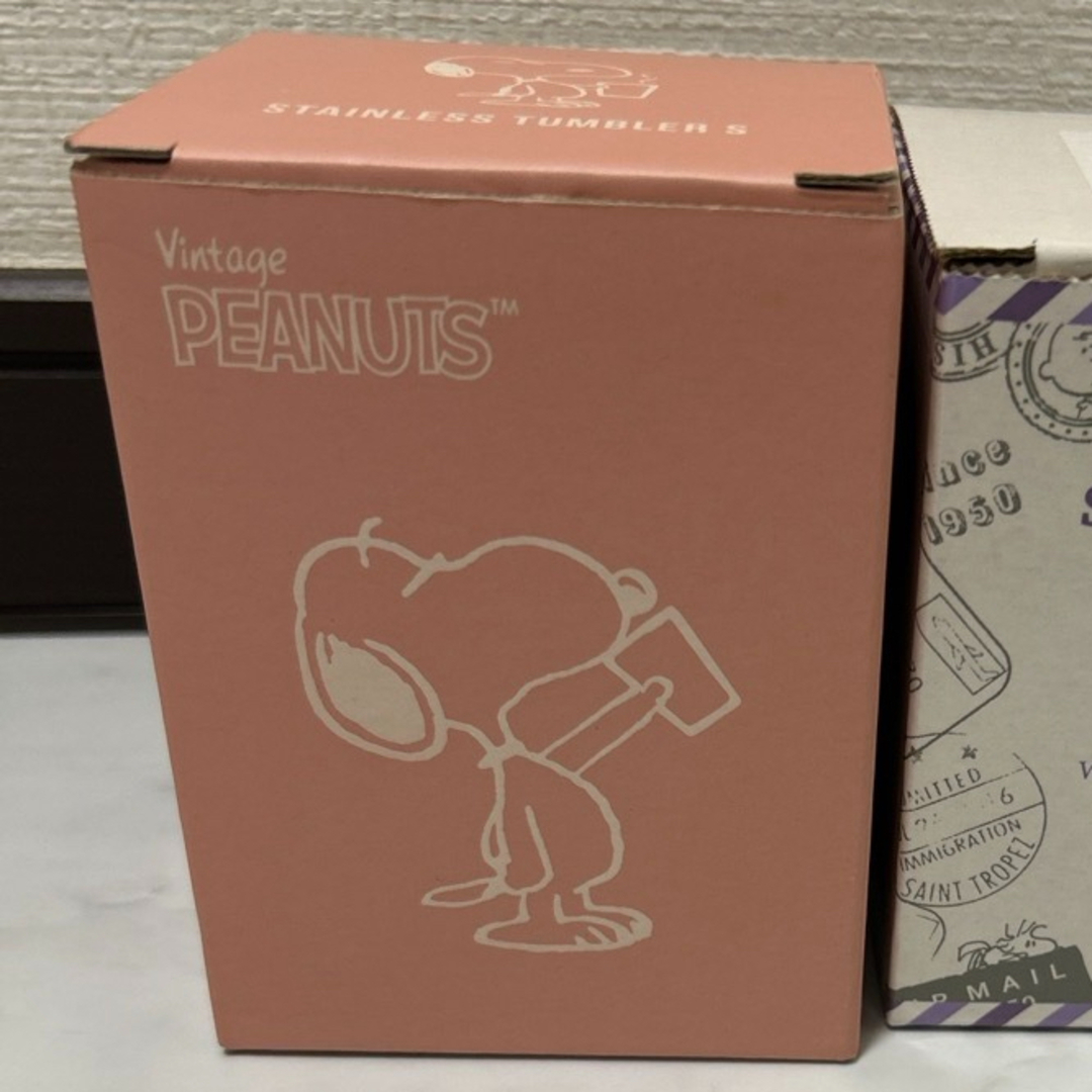 PEANUTS(ピーナッツ)のスヌーピーステンレスタンブラーオレンジ インテリア/住まい/日用品のキッチン/食器(タンブラー)の商品写真