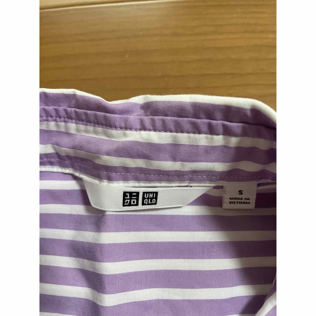 UNIQLO(ユニクロ)のUNIQLO コットンストライプシャツ　Sサイズ レディースのトップス(シャツ/ブラウス(長袖/七分))の商品写真