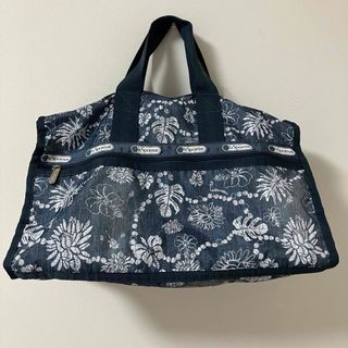 レスポートサック(LeSportsac)の美品☆レスポートサック☆ミディアムウィークエンダー☆那覇空港限定☆デニム調柄(ボストンバッグ)