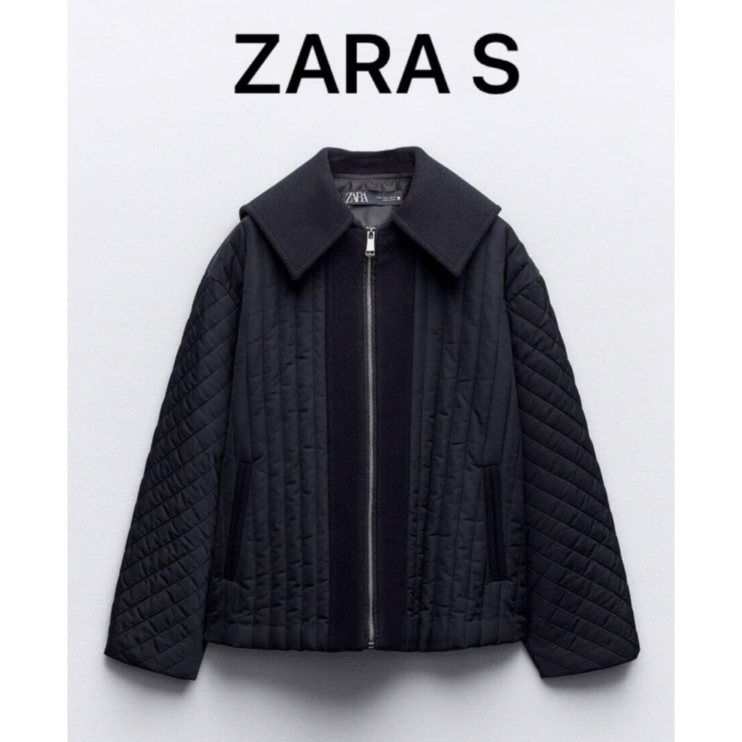 ZARA(ザラ)のZARA ザラコントラストパフジャケット　ザラパフジャケット レディースのジャケット/アウター(ダウンジャケット)の商品写真