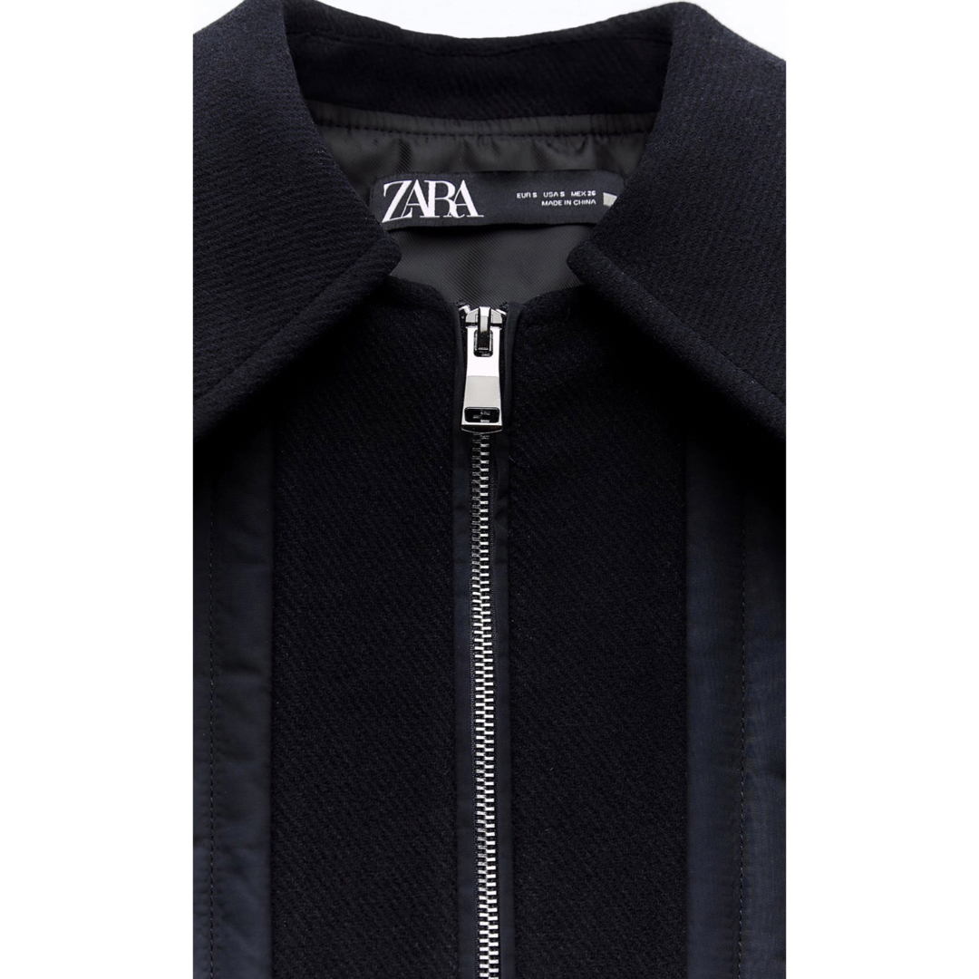 ZARA(ザラ)のZARA ザラコントラストパフジャケット　ザラパフジャケット レディースのジャケット/アウター(ダウンジャケット)の商品写真