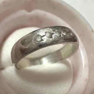 ヴィンテージ シルバー 透明 色石 指輪(リング(指輪))