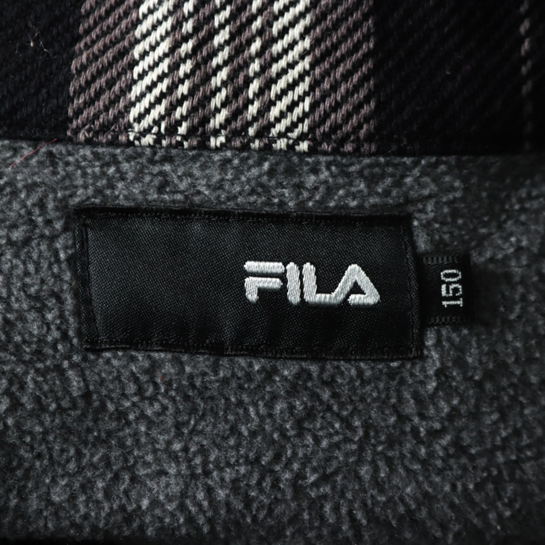 FILA(フィラ)のフィラ カバーオール ショートコート アウター チェック柄 キッズ 男の子用 150サイズ ブラック×ホワイト FILA キッズ/ベビー/マタニティのキッズ服男の子用(90cm~)(ジャケット/上着)の商品写真