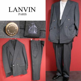 ランバン(LANVIN)の【スペシャル】LANVIN 金ボタン ベルトループ ロゴ刺繍 ダブルセットアップ(セットアップ)